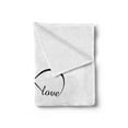 thumbnail image 2 of Love Soft Flannel Fleece Throw Blanket, Infinity with Monochrome Design Forever Love Theme Abstract Vintage Valentine, Cozy Plush for Indoor and Outdoor Use, 70" x 90", Black White, by Ambesonne, 2 of 5
