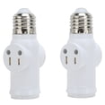 thumbnail image 4 of Convertidor De Enchufe De Luz, Fácil Instalación Adaptador De Enchufe De Bombilla PBT De 3 Clavijas 0-125 VAC Para Talleres, 4 of 7