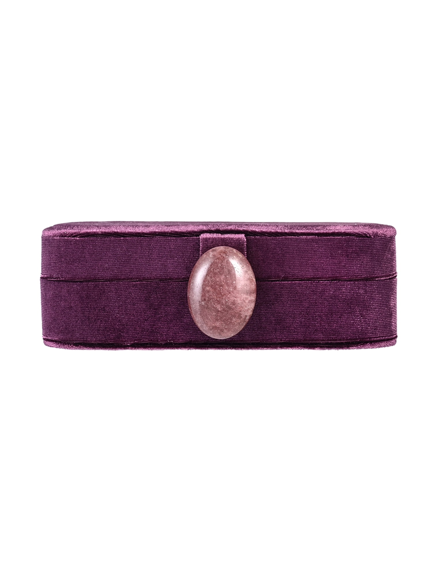 Scenario Women's Rectangular Faux Velvet Jewelry Organizer, Purple