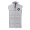 thumbnail image 2 of Men's Cutter & Buck Gray New York City FC Evoke Hybrid Eco Softshell Recycled Full-Zip Vest, 2 of 3