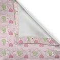 thumbnail image 6 of Ambesonne Cartoon Valance & Curtain, s Hearts Love, 55"x24", Pink Olive Green, 6 of 6