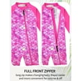 thumbnail image 3 of weVSwe Toddler Swimwear for Girls, 0-3 Years, UPF 50+ Sun Protection, Zipper Closure, Tropical Plant Print, Perfect for Swimming & Beach Activities, 3 of 7