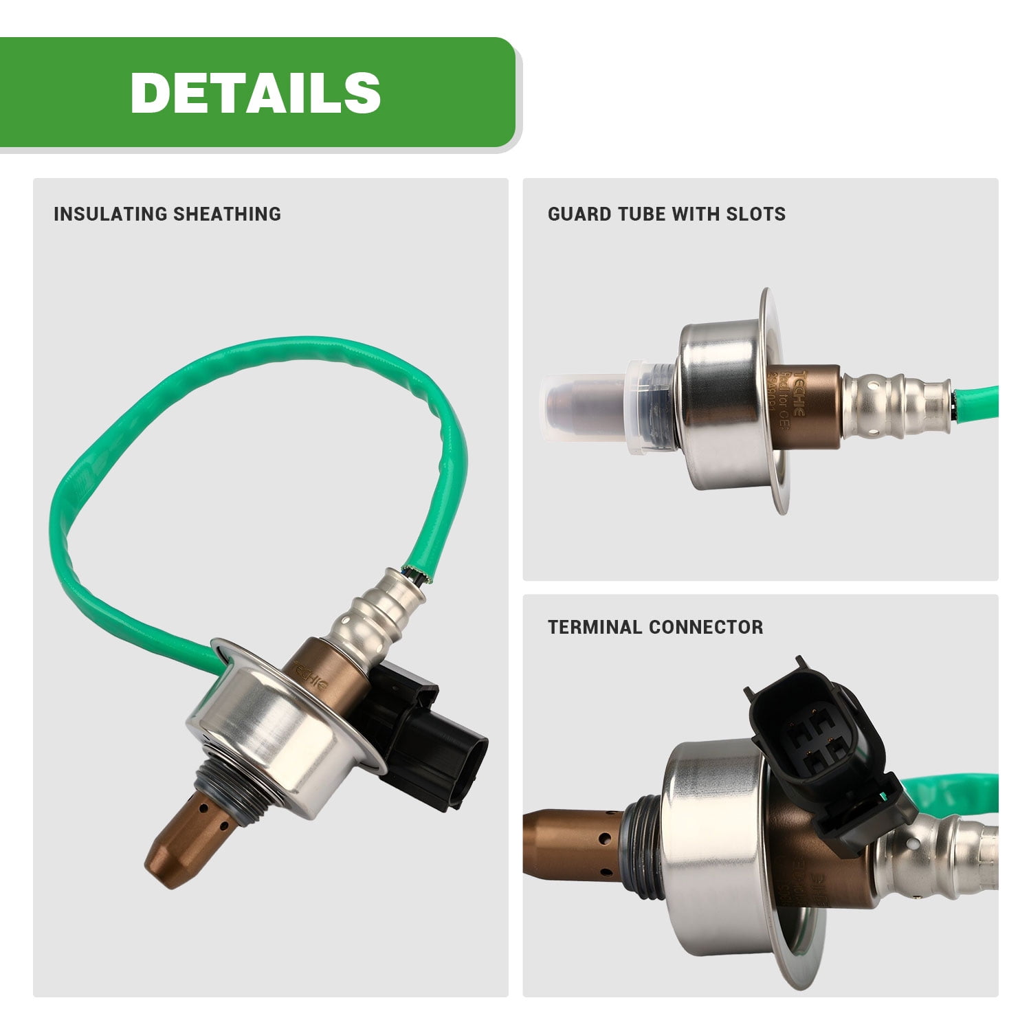 2 PCS TECHIE Oxygen Sensor 234-9091 234-4462 Upstream Downstream Oxygen Sensor Fit for 2014-2009 ACURA TSX L5-2.5, for 2012-2008 HONDA  ACCORD L4-2.4, 36532-R40-A01,36531-R40-A01,NTK24434