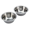 thumbnail image 3 of Double Pet Elevated Feeder Dishes, Stainless Steel Pet Cat Dog Puppy Food and Water Dish Bowls with Retro Iron Stand for Small Dogs and Cats, 3 of 8