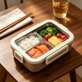 thumbnail image 6 of Bento Box Lunch Box 3 Compartment Snack Containers Reusable Meal Prep Container With Tableware for Home Travel Work Picnic Teenager Microwave Dishwasher Safe, 6 of 6