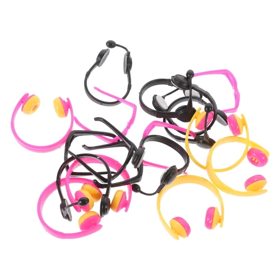Adorable Mini Doll Accessories with Glasses and Headphones for Craft Projects 18 Pcs Plastic
