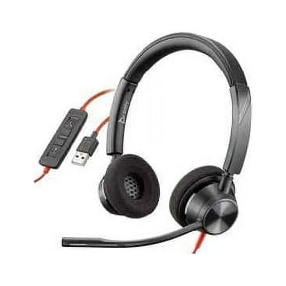 Plantronics Poly Blackwire On-Ear Headset, Black
