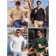 thumbnail image 5 of RICHCOIN Men's V Neck Long Sleeve Shirts Slim Fit Basic T Shirts Ribbed Fashion Tee, 5 of 7