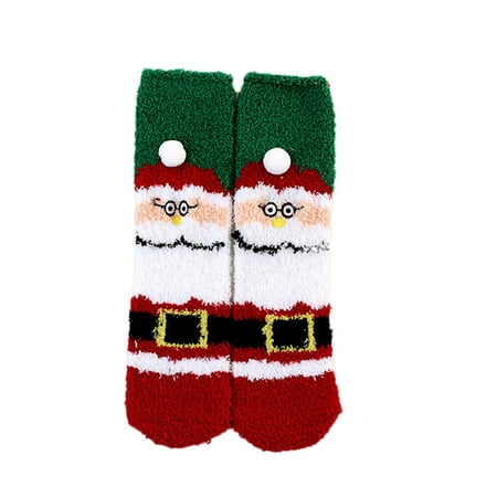 

nsendm Socks for Elderly Christmas Socks For Womens Coral Fleece Socks Stripe Socks Colorful Whalers Socks Socks A One Size
