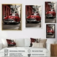thumbnail image 4 of Designart "Preserving Red Cuban Car Legacy" Cuba Floater Framed Canvas Wall Art, 4 of 5