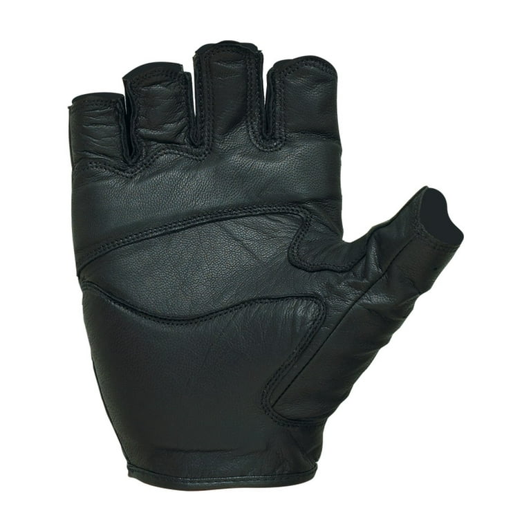Castle Gel Fingerless Leather Gloves Black 3XL - Walmart.com