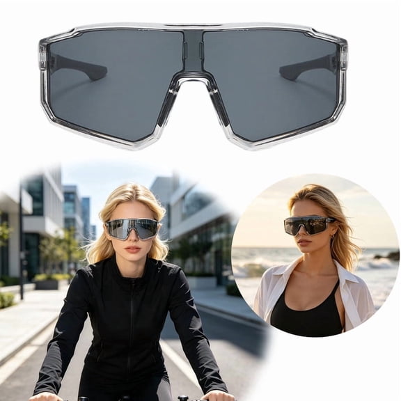 Cycling Sunglasses for Men Women, UV400 Photochromic Polarized Safety Glasses, Sports Sunglasses