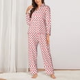 thumbnail image 2 of Sikiie Red Cross Women's Long-Sleeve Shirt and Full-Length Bottom Pajama Set (s-xxl)-Large, 2 of 7