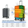thumbnail image 4 of Xecao Colorful Building Blocks Print Elastic Luggage Cover, Double-sided Print , Perfect for Travel, Business, and Daily Use (Suitcase Not Included)-Medium, 4 of 7