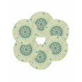 thumbnail image 7 of 15 Inch Round Placemats Set of 6, Green Floral Non Slip Heat Insulation PP Table Mats, round Floral Ethnic Abstract Patterned Washable Place Mats for Kitchen Dining Party Table Decor, 7 of 7