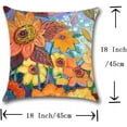 thumbnail image 5 of 1PC Spring Summer Pillow Covers 18x18,Outdoor Floral Pillow Case, Sunflower Garden Cushion Covers for Holiday Home Seasonal Party Spring Summer Decoration, 5 of 5