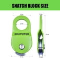 thumbnail image 5 of Kojooin Off Road Recovery Kit - Heavy Duty 10 Ton Snatch Block Pulley with 3/4" D Ring Shackles, 3" x 8' Tree Saver Strap, and Storage Bag, 5 of 7