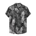 thumbnail image 4 of Camisas Manga Larga Hombre Camisa de Fashion Casual Top de gran tamaño solapa de manga corta Button Fashion Camisa impresa Camisa suave Casual (Black, M), 4 of 6