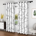 thumbnail image 4 of Lfeey Line Art White Curtains, Room Darkening Blackout Curtains, 42x63 inch, 2 Pieces, 4 of 6