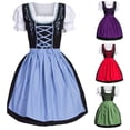 thumbnail image 2 of Vestido Dirndl alemán para mujer, vestido Dirndl con cordones para Oktoberfest, disfraz de Oktoberfest, disfraz de Cosplay, vestido de fiesta de talla grande, 2 of 5