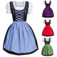 thumbnail image 2 of Vestido Dirndl alemán para mujer, vestido Dirndl con cordones para Oktoberfest, disfraz de Oktoberfest, disfraz de Cosplay, vestido de fiesta de talla grande, 2 of 5