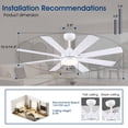 thumbnail image 3 of Ventilador de techo Kviflon 132 cm con luces y mando a distancia de 6 velocidades, 3 of 9