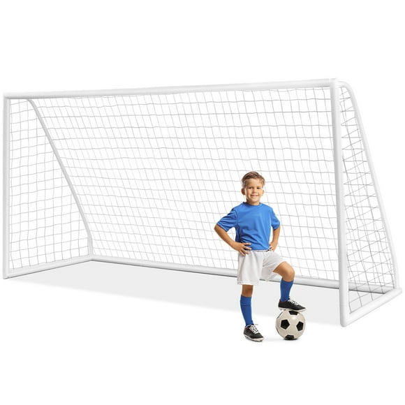 Gymax 12 x 6FT All-Weather Soccer Goal w/Strong UPVC Frame Kids Adults Soccer Practice