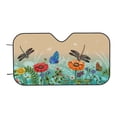 thumbnail image 4 of Uemuo Colorful Plants And Insects Pattern Accordion Car Windshield Sun Shade, Foldable Reflective Sun Visor for Car, Reflector Windshield Sunshade-Small, 4 of 7