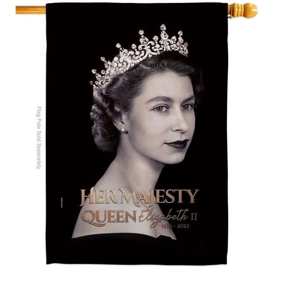 USA Decoration H180311-BO 28 x 40 in. Her Majesty Queen Sweet Life Sympathy Double-Sided Decorative Vertical House Flag for Decoration Banner Garden Yard Gift
