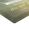 thumbnail image 2 of Ambesonne Saying Fitted Sheet, Yellow Letters, Queen Size, Teal Yellow, 2 of 3
