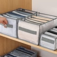 thumbnail image 4 of Pack De 3 Sistema Organizador De Armario Para Vaqueros, Pantalones, Camisas, Cajas De Almacenamiento, Cajonera En El Armario, Cajones, Caja Organizadora De Almacenamiento De Ropa, 25 X 3, 4 of 4