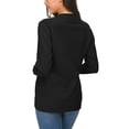 thumbnail image 3 of Urban CoCo Women's Open Front Knit Cardigan (Black,L), 3 of 6