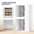 thumbnail image 6 of MoNiBloom 71" Metal Garage Storage Cabinet with Locking Doors & Drawer, Adjustable Shelves for Home, Office, White, 6 of 10