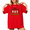 red-1, variant on HANGIN' WITH MY BOOS Halloween Graphic Tee Ghost Pumpkin Print Short Sleeve Crewneck Top