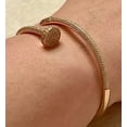 thumbnail image 3 of Bracelet Bangle Women's Round Cut 8 Ct Moissanite White 14K Yellow Gold Plated, 3 of 4