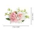 thumbnail image 2 of Unique Bargains 1 Pc Women's Fashion Simulated Flowers Side Comb for Parties Pink Polyester Fabric Iron, 2 of 4