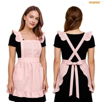 WHIPPY Women's Apron for Cooking Kitchen Maid Aprons with Pockets for Baking Painting Gardening