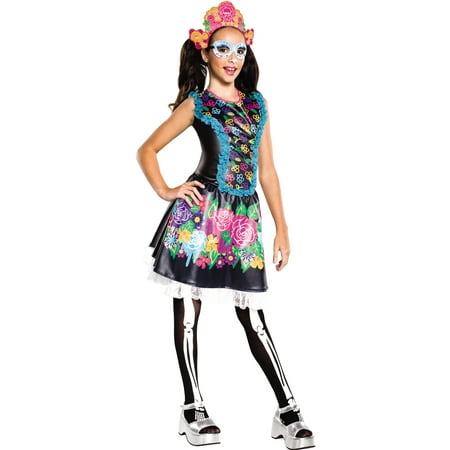 Skelita Calaveras Monster High Girls Day Of The Dead Skeleton Halloween Costume