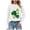 White, variant on UngA St Patricks Day Shirt Women Lucky Shamrock Long Sleeve Tshirt Saint Patricks Day Green Clover Tee Top,Size S