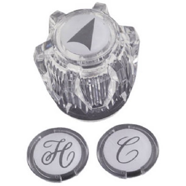 Replacement Faucet Handle With Hot & Cold Index Buttons