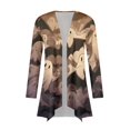thumbnail image 6 of WTOBBY Women's Fashion Casual Halloween Printed Mid-Length Cardigan Jacket Asymmetrical Hem Cover Up Long Sleeve Open Front Lightweight Top,Beige L, 6 of 6