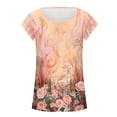 thumbnail image 3 of Hauts d'Été pour Femmes, Débardeur à Manches Courtes Décontracté Basique Blouses Amples, 3 of 5