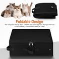 thumbnail image 4 of Portable Cat Travel Litter Box, Collapsible Cat Litter Carrier Tray, Waterproof Litter Box for Outdoor Fit Medium Cats and Kitties, Leak-Proof, Sturdy, Lightweight-Black, 4 of 4