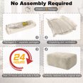 thumbnail image 3 of Yomsum Oversized Ottoman Bench, Soft Plush Upholstered Footrest, Rectangular Floor Ottoman for Living Room, Extra Seating, Coffee Table Alternative, Beige, 3 of 8
