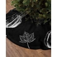 thumbnail image 2 of Black Pumpkins Fall Christmas Tree Skirt 36 Inches Large Christmas Skirt Tree, Maple Leaf Botanical Thanksgiving Tree Skirt Christmas Decorations for Fireplace Party Holidays Indoor Outdoor, 2 of 7