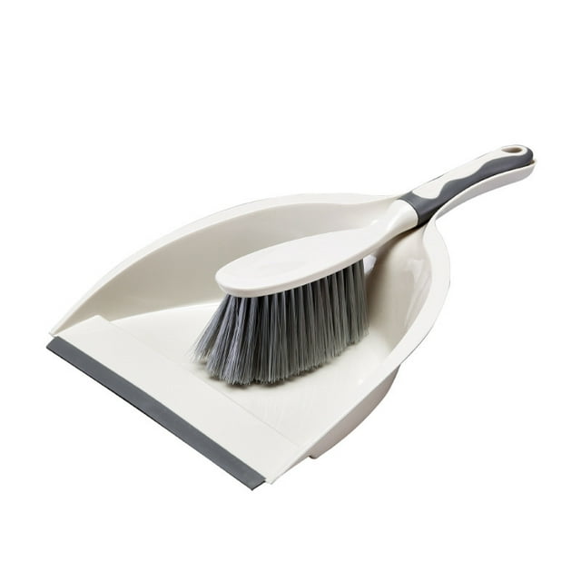 Jinsinto Brush Set,Dust Pans with Brush,Small Dustpan and Brush Set,Hand Broom and Dustpan Set for Home,Handheld Angled Dustpan and Brush Set are Daily Essential Cleaning Tool for Family.beige