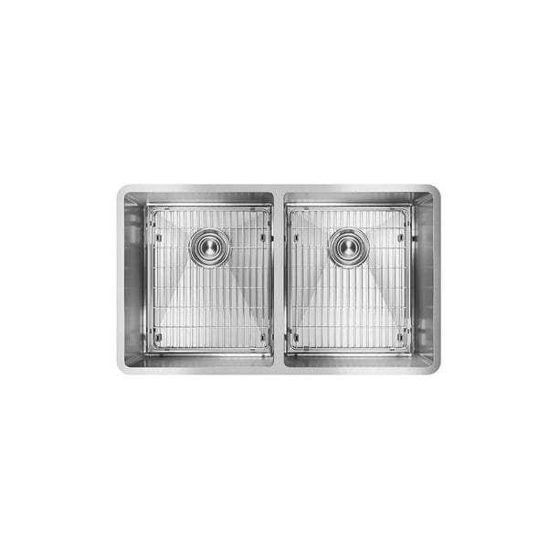 Elkay Crosstown Stainless Steel 31-1/2" x 18-1/2" x 9", Equal Double ...