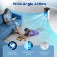 thumbnail image 3 of Portable Air Conditioner, Air Cooler with Humidifier, Digital Display, Ambient Light, Timing Function 6-Speed Evaporative Air Cooler, USB Mini Air Conditioner with Cooling Fan for Home Office, White, 3 of 9