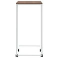 thumbnail image 2 of vidaXL Table d'Appoint avec Roues Blanc 40x30x63,5 cm Bois Manufacturé, 2 of 4