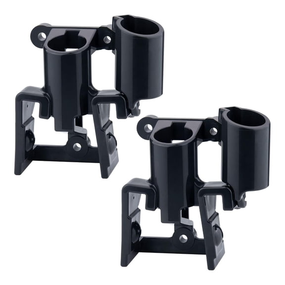 TORQUE 2 PCS Gladhand Holders Kit for Semi Trucks, Air Brake Coiled & Electric Power Cable Organizer Bracket - Black (2 x TR035001)